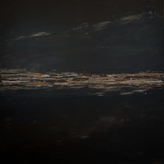 Warm neutral abstract painting with layered clay and stone tones, created in textured heavy body acrylic by Charlotte George earthy, grounded, and elegant