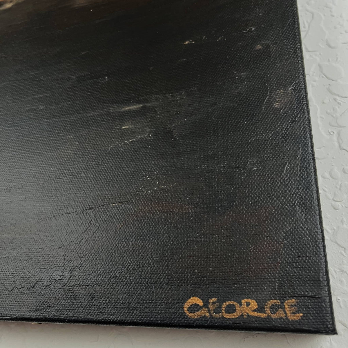 Organic, textural abstract painting inspired by warm neutral palettes, created with acrylic on canvas by Charlotte George